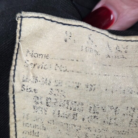 Navy Sailor True Vintage Wool Pants 32 x 28.5 Lace Back Bell Bottom Cracker Jack - Picture 10 of 13